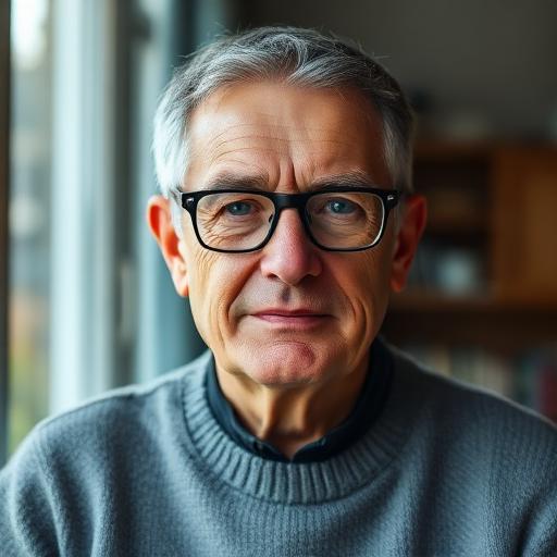 Illustratief portret van Peter, 61 jaar